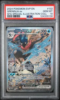 2024 POKEMON SVP EN-SV BLACK STAR PROMO #132 GRENINJA EX PSA 10 - Image 1