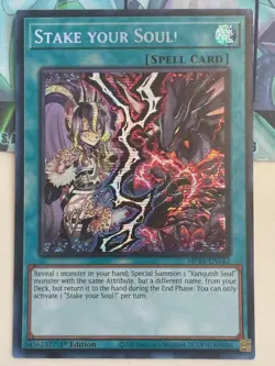 Yugioh Stake your Soul! Prismatic Secret Rare MP24-EN142 1st Edition Near Mint - Image 1