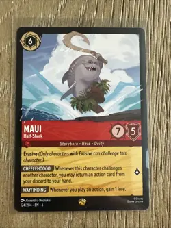 Disney Lorcana Azurite Sea Maui Half-Shark Card 124/204 NM Regular - Image 1