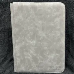 TCGGuard Trading Card Binder Gray Faux Leather - EXTREMELY NICE - BRAND NEW! - Image 1