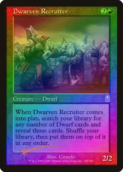 Dwarven Recruiter FOIL Odyssey PLD Red Uncommon MAGIC GATHERING CARD ABUGames - Image 1