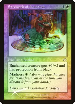 Strength of Isolation FOIL Torment PLD White Uncommon MAGIC MTG CARD Scratched - Image 1