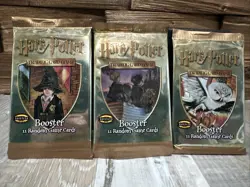 SEALED: 2001 Harry Potter TCG Card Game 3 Base Set Booster Packs WOTC Art Set - Image 1