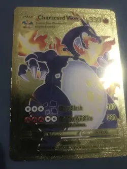 Charizard VMAX hp330 Gold Metal Pokemon Card-Collectible Gift Display！HOT! - Image 2