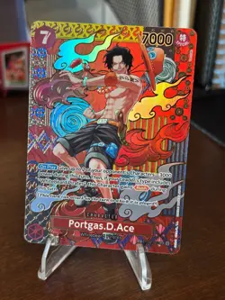 One Piece TCG Card Game Portgas D Ace OP02-013 SP Alternative Art ENG - Image 1