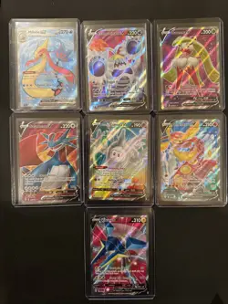 7 Pokemon Card Lot Full Art Holos From Sun & Moon And Sword & Shield Era - Image 1