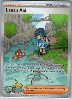 Lana's Aid 219/167 SIR Full Art Trainer - Twilight Masquerade Pokemon Card - NM - Image 1