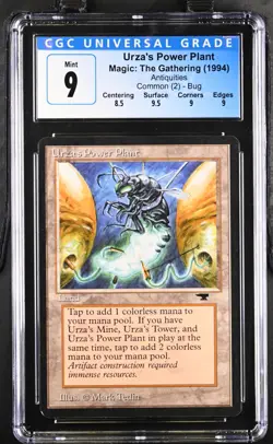 URZA'S POWER PLANT (Bug) Antiquities C CGC 9 MTG [Nostalgium] - Image 1
