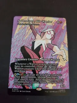 Spider-Gwen, Web-Warrior - Najeela, the Blade-Blossom (Borderless) NM MTG - Image 1
