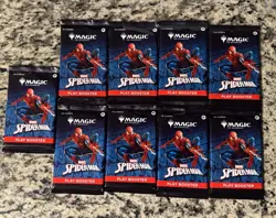 Magic: The Gathering Marvel’s Play Booster Pack Spider-Man Lot of 9 - Image 1
