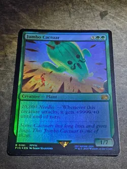 Jumbo Cactuar Foil Final Fantasy Magic The Gathering FIN R 0191 - Image 1