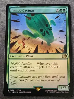 Jumbo Cactuar Foil Final Fantasy Magic The Gathering FIN R 0191 - Image 2