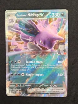 Pokemon - Team Rockets Nidoking 217 Promo - Destined Rivals Tin - Holo Foil - Image 1