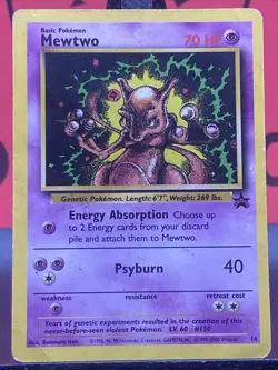 Mewtwo 14 Black Star Promo Regular 1999 WOTC Pokemon TCG HP - Image 3