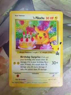 Pokemon TCG 2021 Celebrations Birthday Pikachu Black Star Promo #24 - Image 1