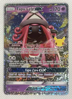 Pokemon Celebrations Classic Collection Tapu Lele GX 60/145 Ultra Rare Holo - Image 1