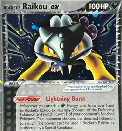 Rocket's Raikou ex 108/107 Pokemon Ex Deoxys -Holo -Secret Rare-NP/NM+ - Image 3