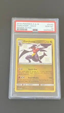 Pokemon Hidden Fates 2019 - Garchomp - Holo - SV40/SV94 - Graded PSA 10 209 - Image 1
