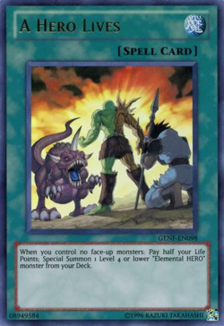 Yugioh A HERO Lives GENF Ultra 1st Ed NM - Image 1