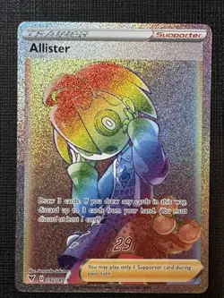 Pokemon TCG Allister 192/185 SWSH Vivid Voltage Secret Rare Card NM - Image 1