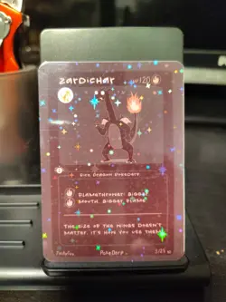 Pokederp Zardichar Charizard 1st Edition Blackout Fan Art Card 3/25 - Image 1