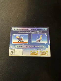 Shiny Miraidon Koraidon Code GameStop Pokemon - Physical PROMO Card- Unused Code - Image 1