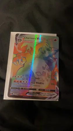 Pokemon TCG Charizard VMAX Rainbow Secret Rare Card Champions Path PSA 5 - Image 1