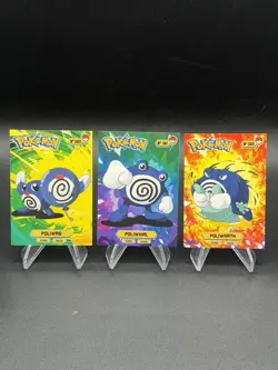 Poliwag Poliwhirl Poliwrath Pokemon Attack Cards Top 2025 Peru US Seller - Image 1
