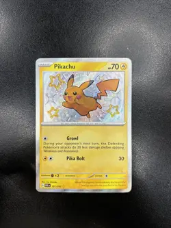 Pokemon Pikachu TCG Holo Shiny Rare Card Paldean Fates 131/091 - Image 1