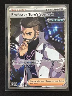 Pokemon TCG Paradox Rift Professor Turo's Scenario Ultra Rare Holo Card 240/182 - Image 1