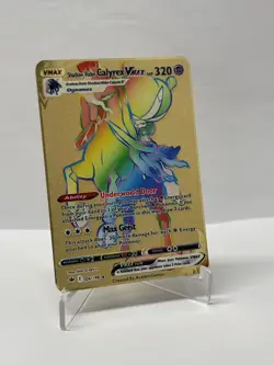 CalyrexVMAX HP320 Metal Pokemon Card-Collectible Gift Display - Image 1