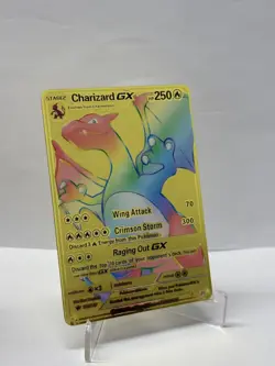 CharizardGx HP250 Metal Pokemon Card-Collectible Gift Display - Image 1