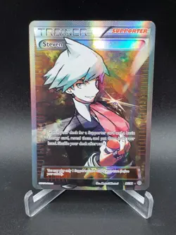Pokemon XY Ancient Origins Holo Card Steven Full Art 95/98 NM-/LP+ - Image 1