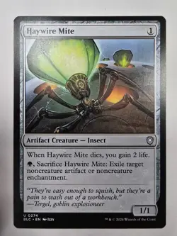 Haywire Mite Commander: Bloomburrow Regular Magic The Gathering - Image 1