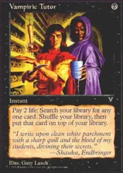 1 x Vampiric Tutor - Visions - Heavy Play - MTG - Image 1