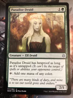 1x Paradise Druid (171) War of the Spark NM MTG Magic the Gathering x1 MKE - Image 1