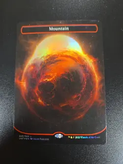Mountain (494) (Borderless) (Galaxy Foil) - Unfinity (UNF) MTG LAND - Image 1