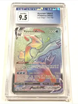 2022 Pokemon Lost Origin - KYUREM VMAX - Rainbow Rare 197/196 - CGC 9.5 GEM MINT - Image 1