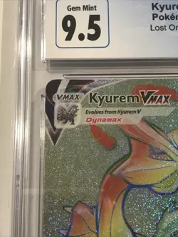2022 Pokemon Lost Origin - KYUREM VMAX - Rainbow Rare 197/196 - CGC 9.5 GEM MINT - Image 2