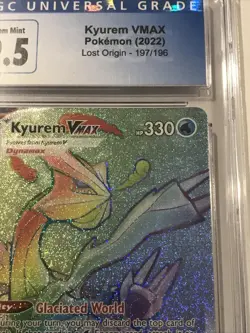 2022 Pokemon Lost Origin - KYUREM VMAX - Rainbow Rare 197/196 - CGC 9.5 GEM MINT - Image 3