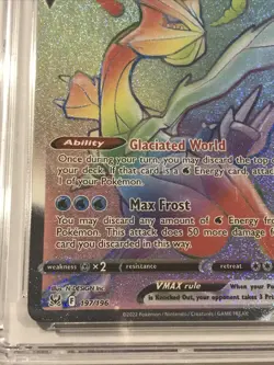 2022 Pokemon Lost Origin - KYUREM VMAX - Rainbow Rare 197/196 - CGC 9.5 GEM MINT - Image 5