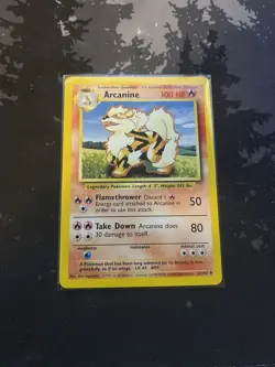 Pokemon TCG Arcanine Base Set, 23/102, Regular 1st Edition Uncommon Card - Image 1
