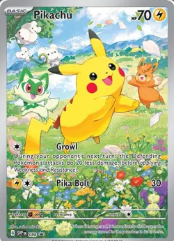 Pokemon TCG Pikachu SVP 088 2024 Paldea Adventure Chest Black Star Promo - NM - Image 1