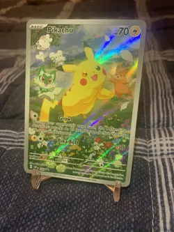 Pikachu 088 Pokemon TCG S&V Black Star Promo Rare Holo NM - Image 2