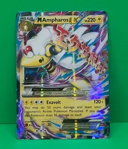 Pokemon XY Ancient Origins MINT Condition Mega M Ampharos EX 28/98 Grade Worthy - Image 1