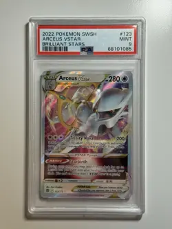 2022 Pokemon Brilliant Stars Arceus VSTAR 123/172 PSA9 - Image 1