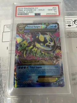 2015 POKEMON XY PRIMAL CLASH PRIMAL KYOGRE EX #55 PSA 10 GEM MINT - Image 1