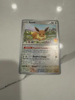 Prismatic Evolutions Eevee 074/131 Pokemon Day 2025 Stamped Promo Holo Reverse - Image 2