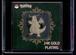 Dragonite 24k Gold Plated Pokemon Sticker Korean Striking Popping Candy NM - Image 1