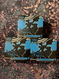 LOT OF 3 Pokemon TCG S&V Black Bolt Elite Trainer Box ETB Sealed - Image 1